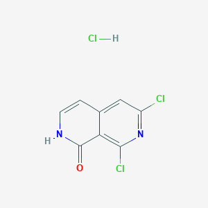 molecular formula C8H5Cl3N2O B1443751 6,8-Dichloro-2,7-naphthyridin-1(2H)-one hydrochloride CAS No. 1175559-45-1