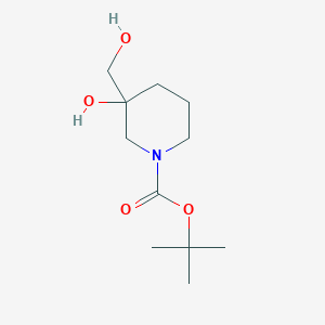 molecular formula C11H21NO4 B1443757 Tert-butyl 3-hydroxy-3-(hydroxymethyl)piperidine-1-carboxylate CAS No. 1403766-49-3