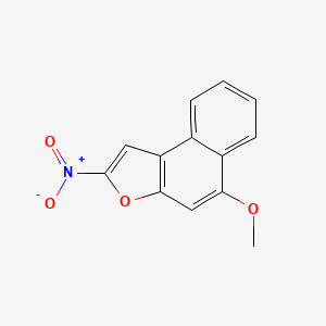 molecular formula C13H9NO4 B14437570 NAPHTHO(2,1-b)FURAN, 5-METHOXY-2-NITRO- CAS No. 75965-76-3