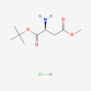 molecular formula C9H18ClNO4 B1443777 (S)-1-tert-Butyl 4-methyl 2-aminosuccinate hydrochloride CAS No. 34582-30-4