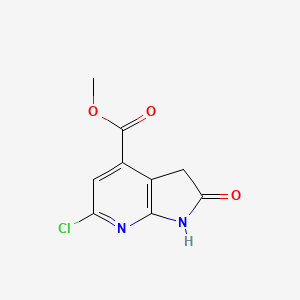 molecular formula C9H7ClN2O3 B1443778 6-氯-2-氧代-2,3-二氢-1H-吡咯并[2,3-b]吡啶-4-甲酸甲酯 CAS No. 1190312-76-5