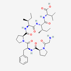 molecular formula C38H59N7O8 B14437800 L-Valine, glycyl-L-prolyl-L-phenylalanyl-L-prolyl-L-isoleucyl-L-isoleucyl- CAS No. 75922-52-0