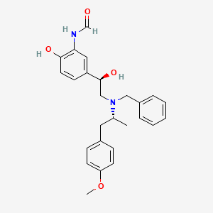 B1443782 N-(5-((1R)-2-(Benzyl((1R)-2-(4-methoxyphenyl)-1-methylethyl)amino)-1-hydroxyethyl)-2-hydroxyphenyl)formamide CAS No. 1337876-26-2
