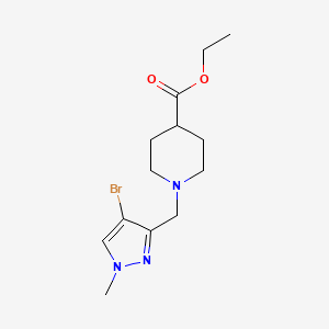 molecular formula C13H20BrN3O2 B1443787 ethyl 1-[(4-bromo-1-methyl-1H-pyrazol-3-yl)methyl]piperidine-4-carboxylate CAS No. 1384950-11-1