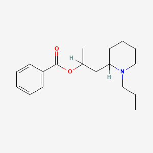 molecular formula C18H27NO2 B14437872 alpha-Methyl-1-propyl-2-piperidineethanol benzoate CAS No. 78219-37-1