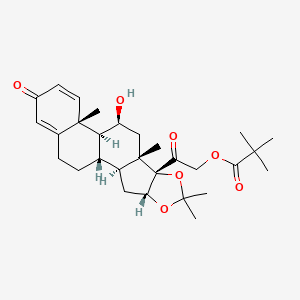 molecular formula C29H40O7 B14437893 Desonide pivalate CAS No. 78806-68-5