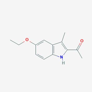 molecular formula C13H15NO2 B144379 1-(5-Ethoxy-3-methyl-1H-indol-2-yl)ethanone CAS No. 140139-83-9