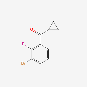 molecular formula C10H8BrFO B1443794 （3-溴-2-氟苯基）（环丙基）甲酮 CAS No. 1428881-43-9