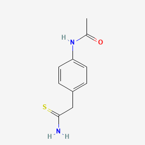 molecular formula C10H12N2OS B14437949 N-[4-(2-Amino-2-sulfanylideneethyl)phenyl]acetamide CAS No. 76254-69-8