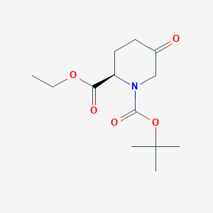 molecular formula C13H21NO5 B1443795 (R)-1-tert-Butyl 2-ethyl 5-oxopiperidine-1,2-dicarboxylate CAS No. 917344-15-1