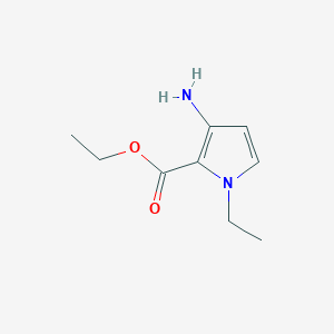 molecular formula C9H14N2O2 B1443800 3-氨基-1-乙基-1H-吡咯-2-羧酸乙酯 CAS No. 1176740-52-5