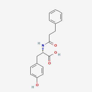 molecular formula C18H19NO4 B14438001 N(beta)-Phenylpropionyltyrosine CAS No. 74717-57-0