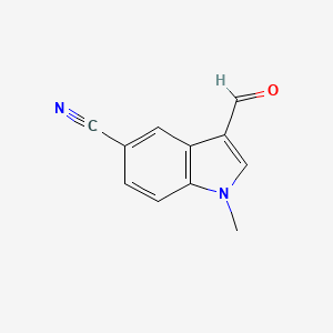 molecular formula C11H8N2O B1443801 3-甲酰-1-甲基-1H-吲哚-5-腈 CAS No. 860297-14-9