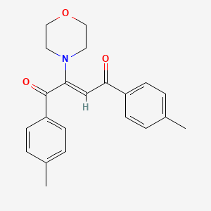 molecular formula C22H23NO3 B14438048 Morpholine, 4-(1,2-di(p-toluoyl)vinyl)- CAS No. 74037-72-2
