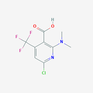 molecular formula C9H8ClF3N2O2 B1443805 6-Chloro-2-dimethylamino-4-trifluoromethyl-nicotinic acid CAS No. 1311278-27-9