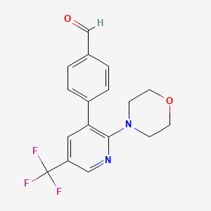 molecular formula C17H15F3N2O2 B1443807 4-(2-Morpholin-4-yl-5-trifluoromethyl-pyridin-3-yl)-benzaldehyde CAS No. 1311279-52-3