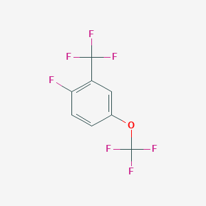molecular formula C8H3F7O B1443811 1-Fluoro-4-(trifluoromethoxy)-2-(trifluoromethyl)benzene CAS No. 1417569-49-3