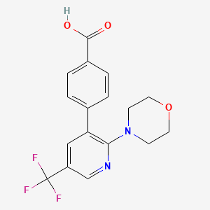 molecular formula C17H15F3N2O3 B1443816 4-(2-Morpholin-4-yl-5-trifluoromethyl-pyridin-3-yl)-benzoic acid CAS No. 1311280-21-3