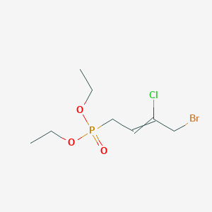 molecular formula C8H15BrClO3P B14438186 Diethyl (4-bromo-3-chlorobut-2-en-1-yl)phosphonate CAS No. 79443-88-2