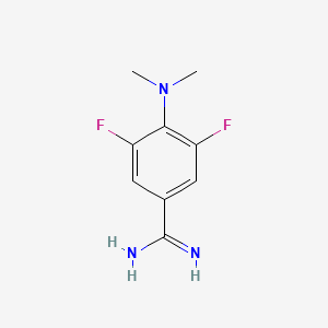 4-(Dimethylamino)-3,5-difluorobenzene-1-carboximidamide