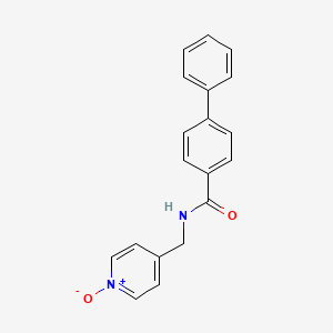 molecular formula C19H16N2O2 B14438226 N-[(1-Oxo-1lambda~5~-pyridin-4-yl)methyl][1,1'-biphenyl]-4-carboxamide CAS No. 77502-55-7