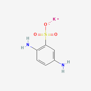 molecular formula C6H7KN2O3S B14438293 Benzenesulfonic acid, 2,5-diamino-, monopotassium salt CAS No. 77847-12-2