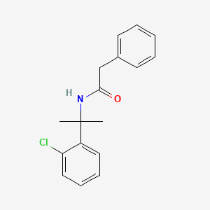 molecular formula C17H18ClNO B14438316 N-[2-(2-Chlorophenyl)propan-2-yl]-2-phenylacetamide CAS No. 79998-56-4