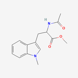 molecular formula C15H18N2O3 B14438336 Methyl alpha-acetamido-1-methyl-3-indolepropionate CAS No. 73816-51-0