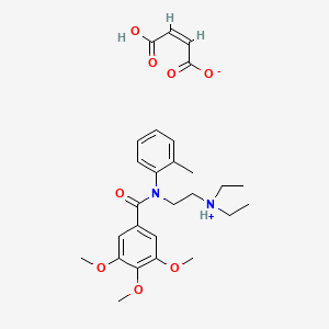 molecular formula C27H36N2O8 B14438383 diethyl-[2-(2-methyl-N-(3,4,5-trimethoxybenzoyl)anilino)ethyl]azanium;(Z)-4-hydroxy-4-oxobut-2-enoate CAS No. 79796-08-0