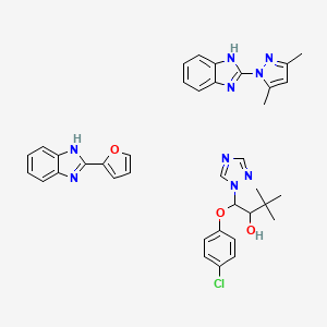 molecular formula C37H38ClN9O3 B14438395 Baytan Universal CAS No. 74725-94-3