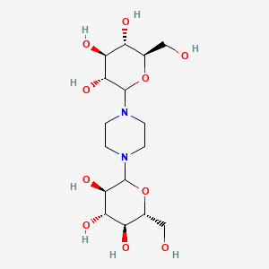 molecular formula C16H30N2O10 B14438463 1,4-Di(D-glucosyl)piperazine CAS No. 73771-25-2