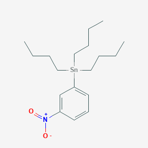 molecular formula C18H31NO2Sn B14438561 Stannane, tributyl(3-nitrophenyl)- CAS No. 79048-31-0