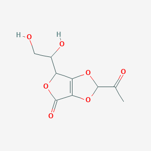 molecular formula C9H10O7 B14438579 Ascorbic acid methylglyoxal acetal CAS No. 74717-64-9