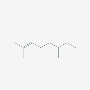 molecular formula C12H24 B14438634 2,3,6,7-Tetramethyloct-2-ene CAS No. 77101-68-9