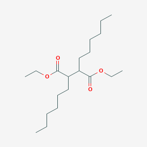 molecular formula C20H38O4 B14438667 Diethyl 2,3-dihexylbutanedioate CAS No. 74854-14-1