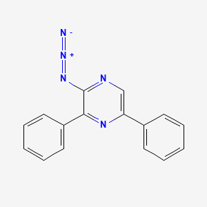 molecular formula C16H11N5 B14438669 Pyrazine, 2-azido-3,5-diphenyl- CAS No. 76849-28-0