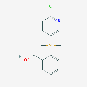{2-[(6-Chloropyridin-3-yl)dimethylsilyl]phenyl}methanol