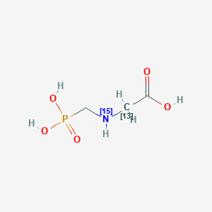 N-(Phosphonomethyl)(2-~13~C,~15~N)glycine