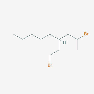 molecular formula C11H22Br2 B14438699 2-Bromo-4-(2-bromoethyl)nonane CAS No. 79023-46-4