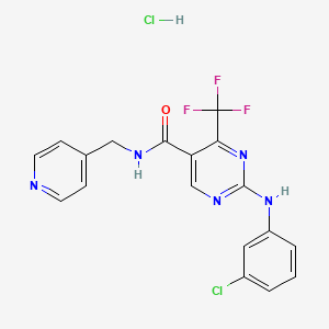 molecular formula C18H14Cl2F3N5O B1443875 GW 833972A hydrochloride-Bio-X CAS No. 1092502-33-4