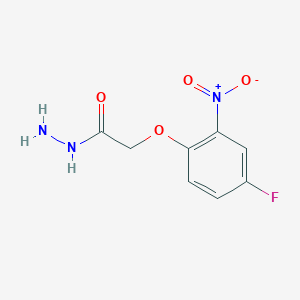 molecular formula C8H8FN3O4 B1443887 2-(4-Fluoro-2-nitrophenoxy)acetohydrazide CAS No. 1341119-52-5