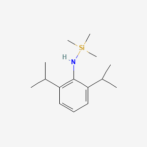 molecular formula C15H27NSi B14438870 Silanamine, N-[2,6-bis(1-methylethyl)phenyl]-1,1,1-trimethyl- CAS No. 78923-65-6