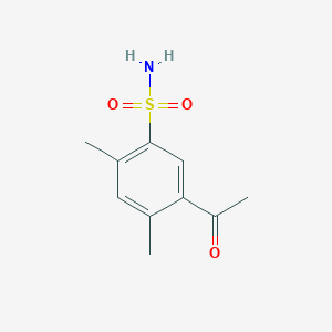 molecular formula C10H13NO3S B1443890 5-Acetyl-2,4-dimethylbenzene-1-sulfonamide CAS No. 1339526-85-0