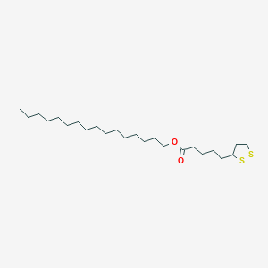 molecular formula C24H46O2S2 B14438915 Hexadecyl 5-(1,2-dithiolan-3-YL)pentanoate CAS No. 80224-26-6