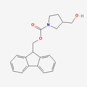 molecular formula C20H21NO3 B1443896 9H-fluoren-9-ylmethyl 3-(hydroxymethyl)pyrrolidine-1-carboxylate CAS No. 1343980-40-4