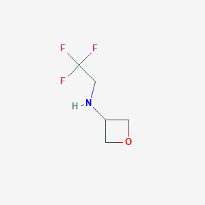 molecular formula C5H8F3NO B1443897 N-(2,2,2-trifluoroethyl)oxetan-3-amine CAS No. 1342774-30-4