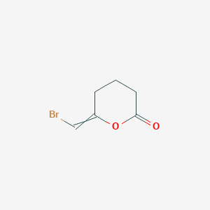 molecular formula C6H7BrO2 B14439086 6-(Bromomethylidene)oxan-2-one CAS No. 79054-08-3