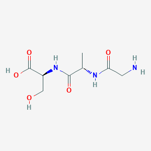 molecular formula C8H15N3O5 B14439090 Glycyl-L-alanyl-L-serine CAS No. 74006-07-8