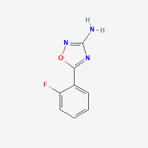 molecular formula C8H6FN3O B1443910 5-(2-Fluorophenyl)-1,2,4-oxadiazol-3-amine CAS No. 1342422-95-0