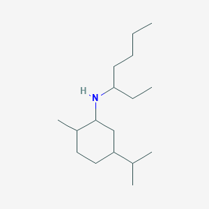 molecular formula C17H35N B14439186 N-(Heptan-3-yl)-2-methyl-5-(propan-2-yl)cyclohexan-1-amine CAS No. 76184-05-9